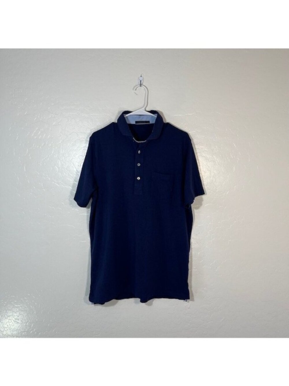 Greyson Golf Polo Mens Large Shirt Pima Cotton Stretch Navy Casual